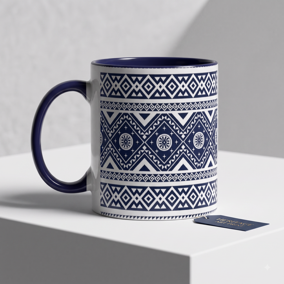 Indian Heritage Folk Art Graphic Ceramic Coffee Mug