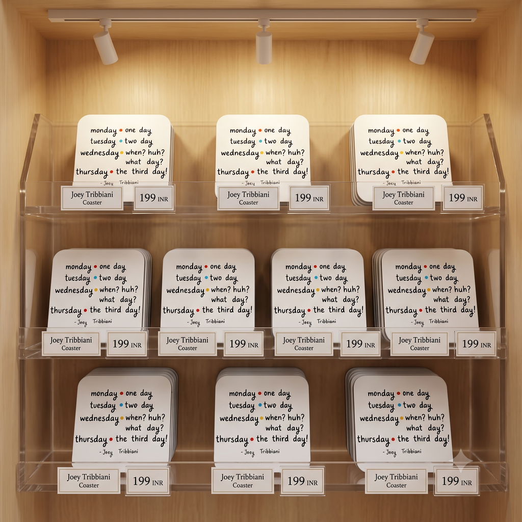 Joey's Days of the Week Quote | Square Drink Coaster