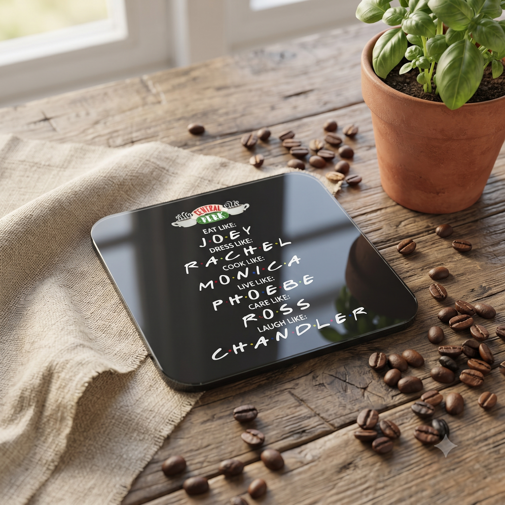 Friends Character Guide Square Acrylic Coaster