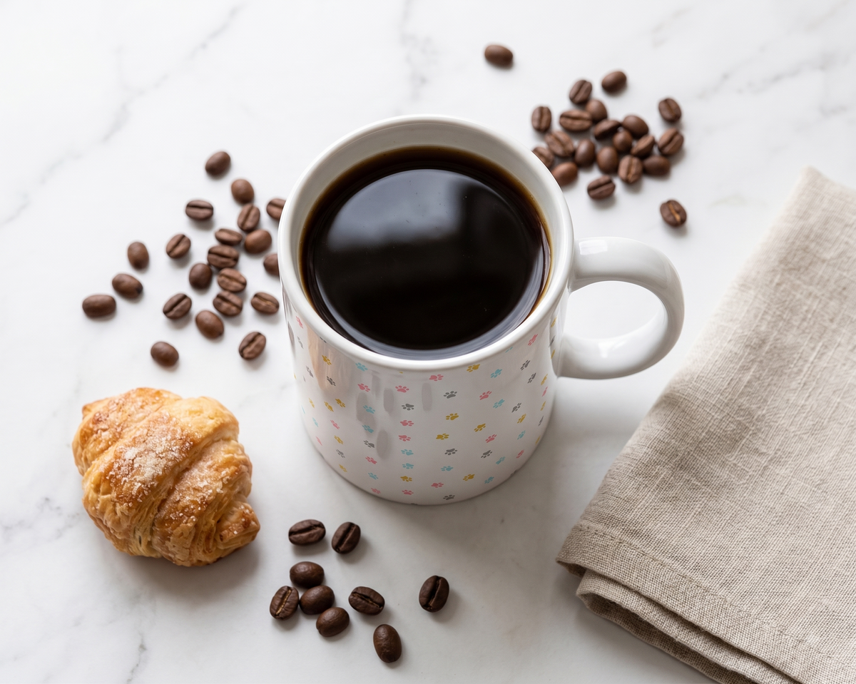 Colorful Paw Print Pattern Ceramic Coffee Mug
