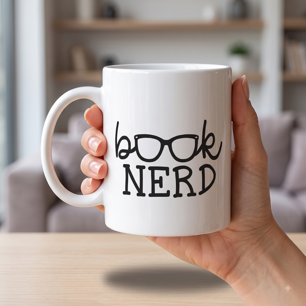 "Book Nerd" Funny Book Lover Ceramic Coffee Mug