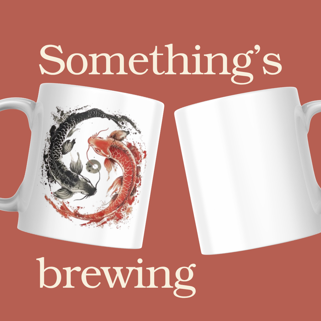 Abstract Koi Fish Yin Yang Art Mug
