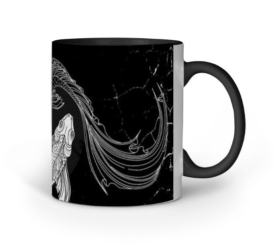Zen Koi Yin Yang Abstract Ceramic Mug