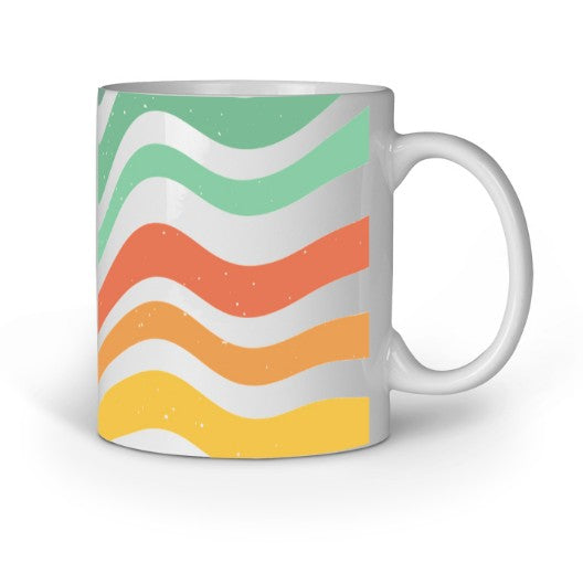 "Positive Vibes Only" Minimalist Pastel Typography Ceramic Coffee Mug
