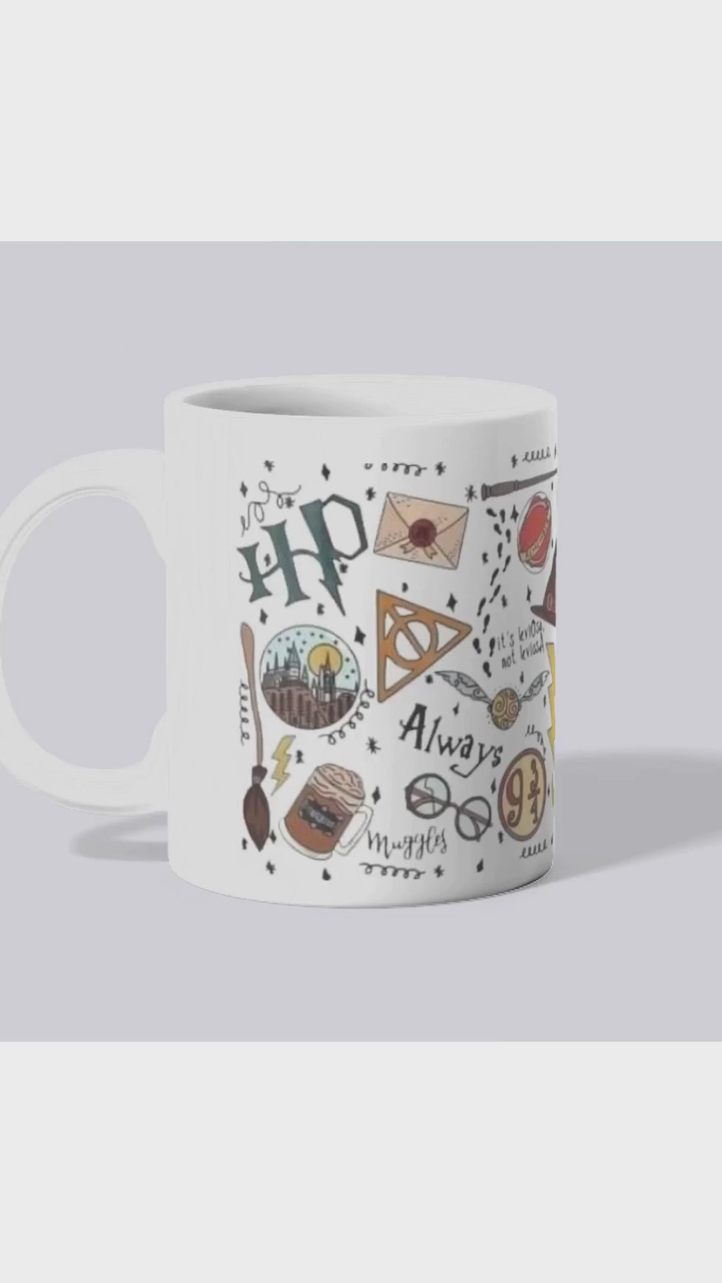 Magische Harry Potter Doodles 11oz Keramik Kaffeetasse