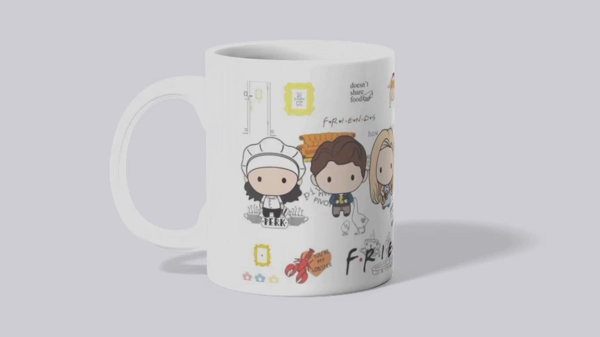 Friends Chibi Character Coffee Mug