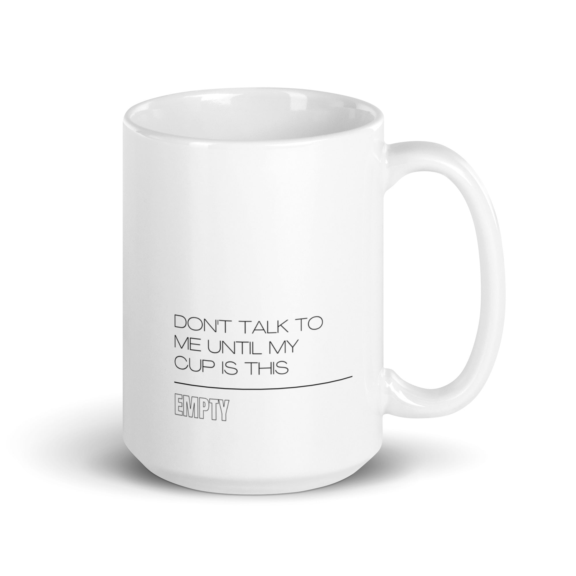 White glossy mug